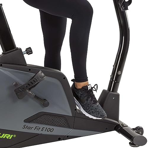 Tunturi Star Fit E100 Hometrainer voor thuis, 24 weerstandsniveaus, 20 trainingsprogramma's, met hartslagsensoren, roterende massa van 8 kg - Afbeelding 6
