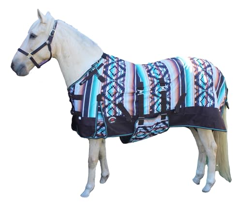 Image of Challenger Horse 1200D Turnout Waterproof Fleece Lined Medium Winter Blanket Serape 3B100LG