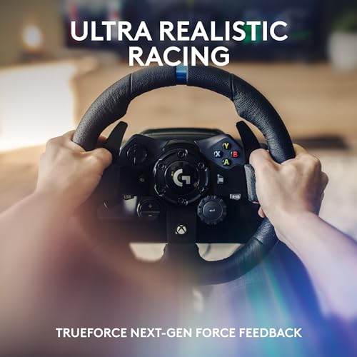 Logitech G923 Racing Wheel and Pedals, TRUEFORCE Force Feedback, Real Leather + ASTRO A10 Gen 2 Wired Headset - Xbox X|S, Xbox One, PC, Mac - Black - image 4