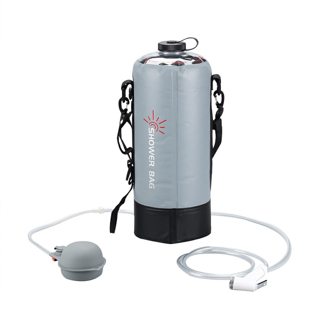 BEALIFE Bolsa de Ducha para Acampar, fácil instalación, Ducha Exterior, Gran Capacidad, Ducha de presión, Kit de Ducha Exterior, Negro
