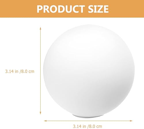 Miniatura 3 de Pantalla redonda de acrílico, pantalla de plástico, pantalla de lámpara de lámpara de bola para lámparas colgantes de pared, color blanco, 3.150 in