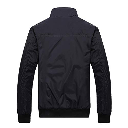 Jaqueta Masculina Quente com Zíper Outono Inverno Jaqueta Casual, Inverno Quente Casaco Espessamento