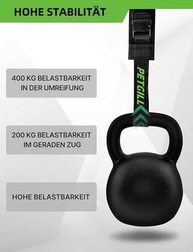 Spanngurte mit Polsterung, Für Alle Fahrradträger Geeignet | 4 Stück | Länge 40 cm | Breite 20 mm | 200 Kg Belastbarkeit | Klemmschloss, Spanngurt für Dachträger, Fahrrad, E-Bike, Kajak Zurrgurt