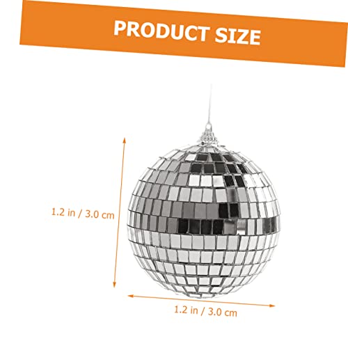 Bola espejada decorativa SaditY, 24 unidades, para árbol de Navidad, fiestas y decoración de eventos, diseño disco ball plateado con espejos pequeños miniatura 5