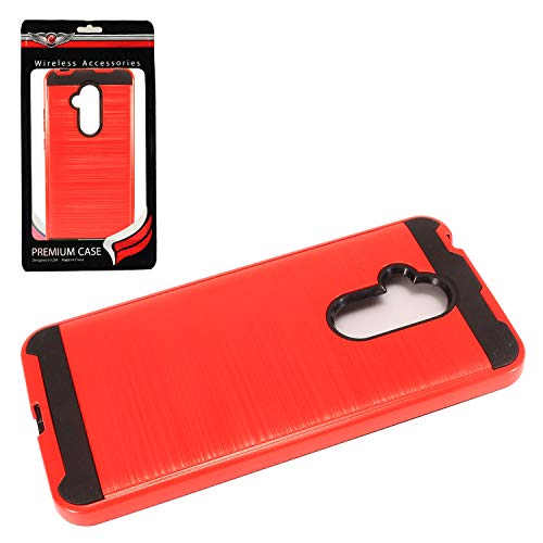 Z-Gen - For Alcatel 7 Phone 6062W, T-Mobile Revvl 2 Plus (2018), Revvl2 Plus 6062Z - Brushed Hybrid Case - Cs3 Red #TOP5