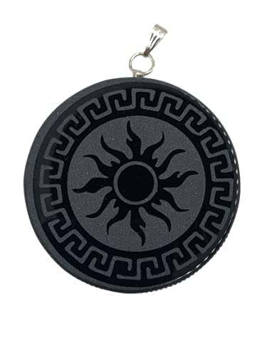 Genérico 1.9 Obsidian round pendant...