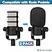 Windscreen for Rode Podmic, 2Pack Microphone Pop Filter Foam Cover Compatible with Rode Podmic, Procaster, Podcaster, NT1, NT-USB, Mic Cover Replacement for Noise Reduction By ChromLives, Black
