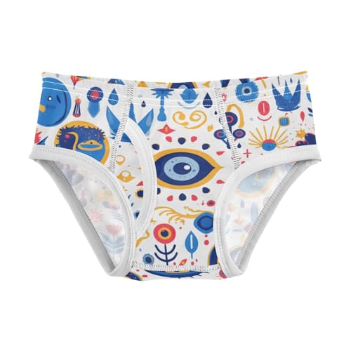 KLL abstract Evil Eye White Baby Boys Cotton Training Underwear Cute Children Undies