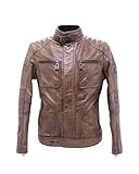  Belstaff Herren Jacken Weybridge 71020874 Burnished Gold Leder Braun