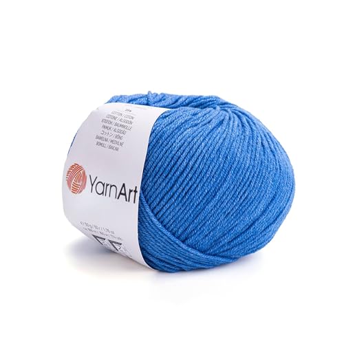 Image of YarnArt Genius Soft Cotton Acrylic Blend Yarn - Amigurumi, Crochet and Knitting -%55 Cotton-45% Acrylic, Craft Yarn for Kids and Adults Garments, Baby Items and Accessories, 174 yds / 50 g