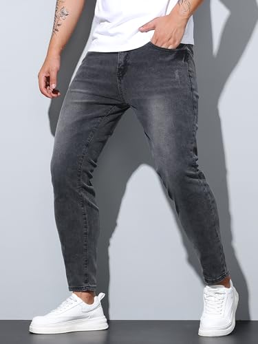 Mens Womens Lightweight Slim Fit Stretch Ripped Jeans Summer Spring Distressed Destroyed Denim Pan Skinny Jeans2