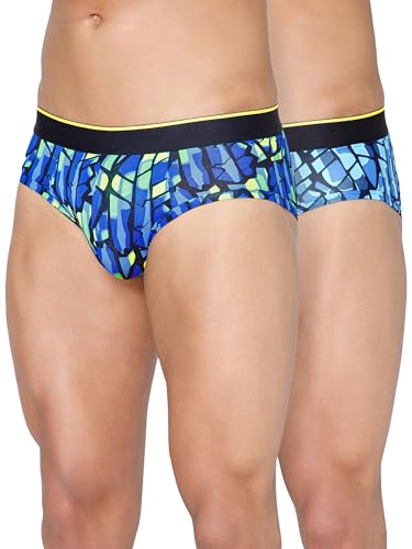Image of Bummer Men's Printed Micro Modal Briefs Underwear | Ultra Soft & Breathable | Combo Pack of 2