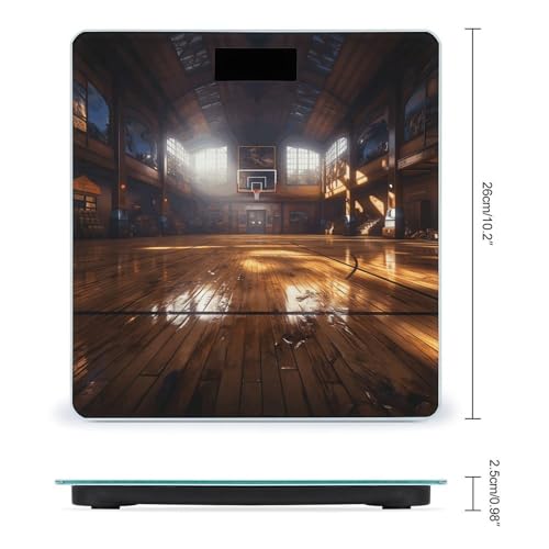 Báscula digital para baño con pantalla LCD brillante miniatura 2
