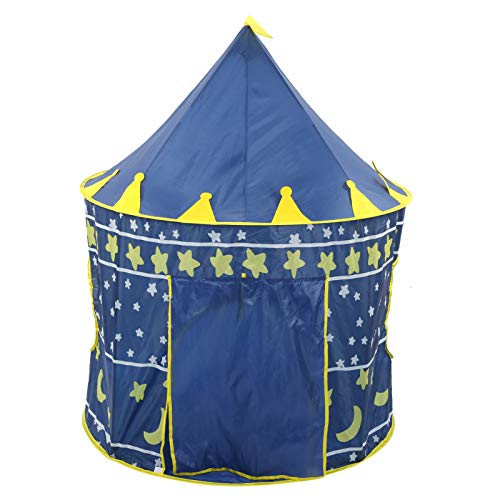 Naroote Tienda de Campaña para Niños, Casa de Juegos Plegable Portátil con Bolsa con Cremallera, para Leer y Jugar en Interiores y Exteriores, Tela Oxford, (Blue)