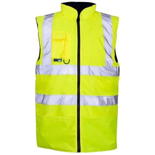 Gilet chaud rembourré et réversible pour rester visible en hiver XL