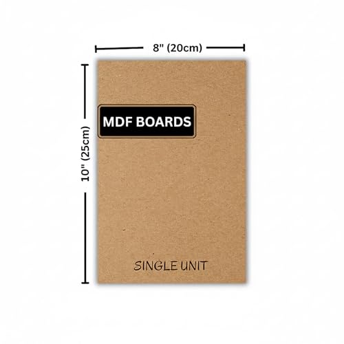 Image of ArtzFolio MDF Board 2.1mm Thick Cutout Sheets for DIY Art Craft Project | Unfinished Sides Engineered Wood Blanks for Paintings, Laser, Engraving | 8x10 inch (20x25 cms) | Single Piece
