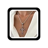 Collana Ornata Da Una Croce Decorata In Argento Massiccio - Foto 5