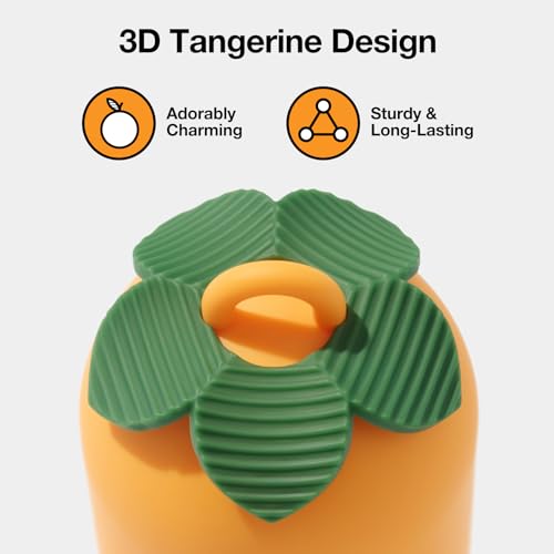 VETRESKA Dog Poop Bags Dispenser with Citrus Scented Waste Bags, Leak Proof, Extra Thick and Large Pet Poop Bags for Walking Dog, Cats Litter and Babies\' Diaper 1 Count Holder and 105 Bags, Orange