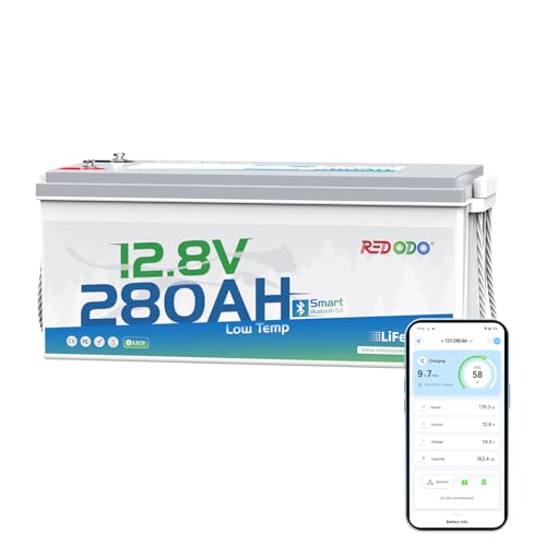 Redodo 12V 280Ah Bluetooth Lithium Battery