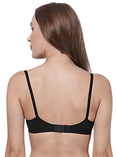 Image of Macrowoman Women Cotton Padded Bra (Black 36B)