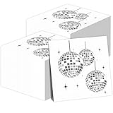 100 Pack 70s Disco Party Napkins Party Supplies Decorations Disco Ball Paper Stylish Disposable Napkins for 80s 90s Engagement Birthday Baby Shower Hip Hop Boogie Dance Favors