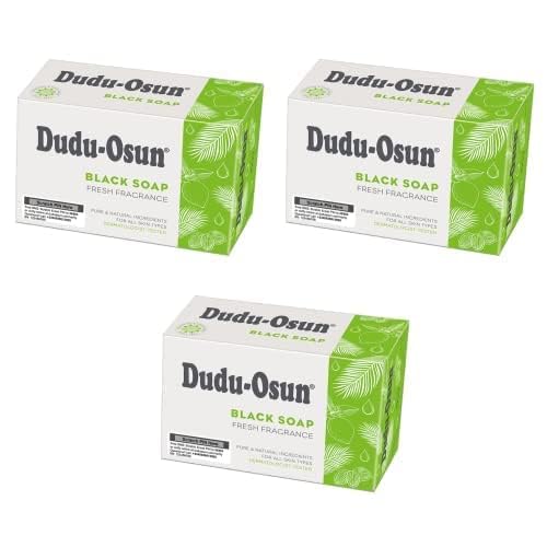 Dudu Osun, set di 3 saponi neri africani (puro 100%) - per problemi della pelle (acne, psoriasi, dermatite, eczema), dagli Usa - 2