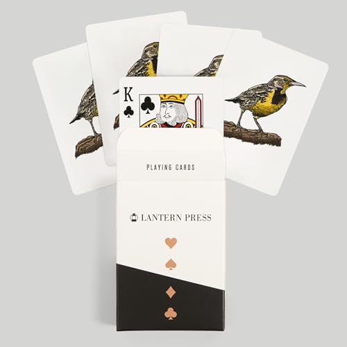 Lantern Press Meadowlark Bird, 52 cartas poker para adultos miniatura 6