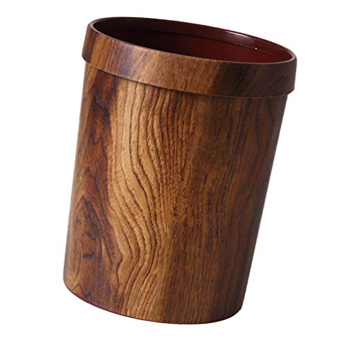 Contenedor Vintage Imitación Madera para Basura, 11.41x8.66x8.66 in