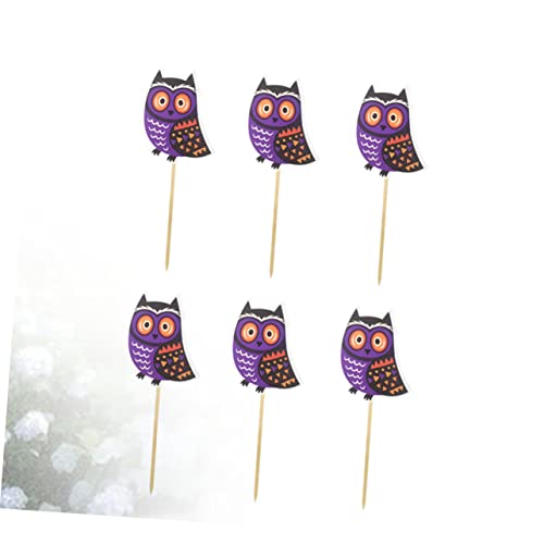 Amosfun 36 Pçs Cupcake Decoração De Halloween Mesa De Sobremesa Suprimentos Decorativos Topper De Fe