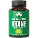 Raw Whole Food Iodine from Organic Kelp (Ascophyllum Nodosum) by Peak Performance. Thyroid Support Supplement. Great Metabolism Booster, Energy and Immune Boost - 60 Vegan Capsules