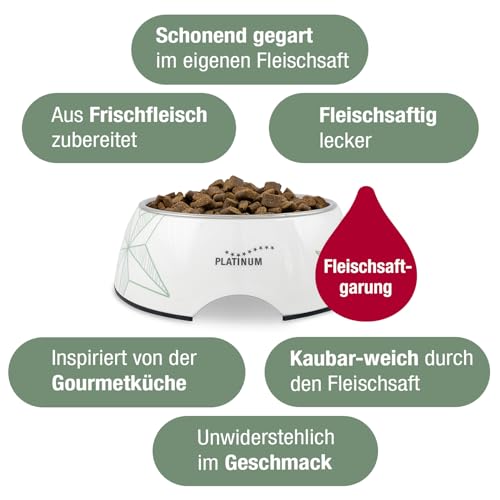 PLATINUM - Hundenahrung Adult Beef aus Fleischsaftgarung - 5kg Hundefutter trocken nährstoffreich wie Barf - besonders schmackhaftes Hundetrockenfutter für kleine und große Hunde - in DE geprüft