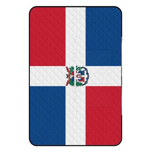 generic Dominican Republic Flag Picnic Blankets,Portable Waterproof Foldable Picnic Mat,Sandproof Outdoor Mat for Park Picnic Blanket Accessories for Adults