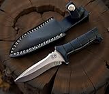 Jayger Handmade RE4 Leon Kennedy Knife Replica, Collectible, Leather Cover, Original Hand forged (Leon 2)