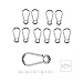 10 PC 316 Stainless Steel Spring Snap Hook with Eyelet 11/32'