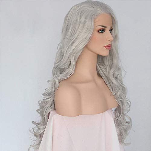 Perruque avant dentelle cheveux bouclés et raides au volume modulable - 5