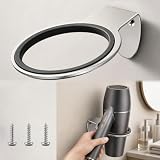 ALESSCOP Porta Phon da Parete in Acciaio Inox, Supporto Asciugacapelli