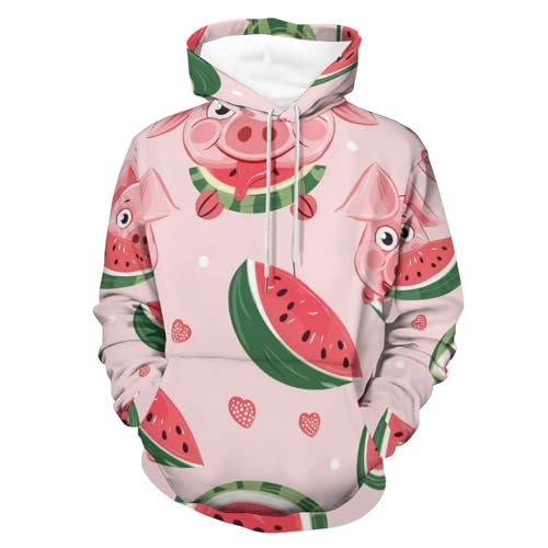 Cochon pastèque sweat à capuche unisexe taille S
