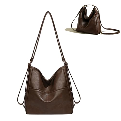 Vegan Leather Convertible Backpack Purse