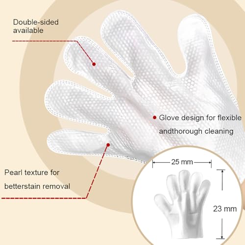 Image of Pet Glove Wipes, Disposable Grooming Mitts for Dogs and Cats, Waterless Bath, Lick-Safe, with Jojoba Oil, Honey Extract and Shea Butter, 20 Count (Extra Thick, 20 Count-Glove Wipes)