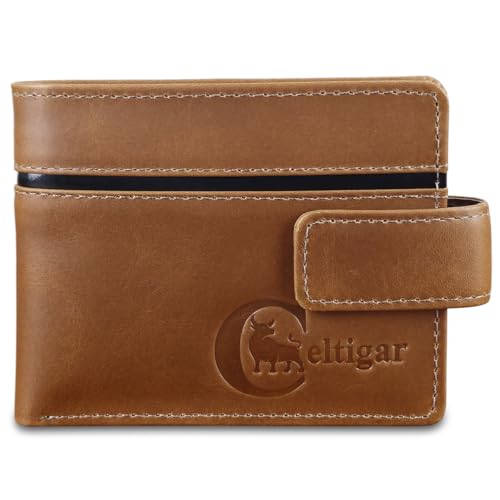 Carteira Masculina De Couro Legítimo Antifurto Bloqueio Rfid (Whisky - Couro CBFT)