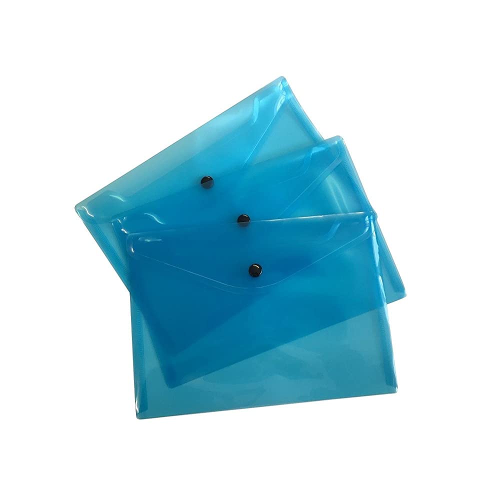 Pack of 12 A5 Blue Document Wallets - Storage Folder by Janrax - Image 2