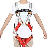 HandAcc Kids Climbing Seat Belt, Youth Full Body Safety Belt for Outdoor Expanding Training Caving Tree Climbing, Zipline Belt Rappelling Equip