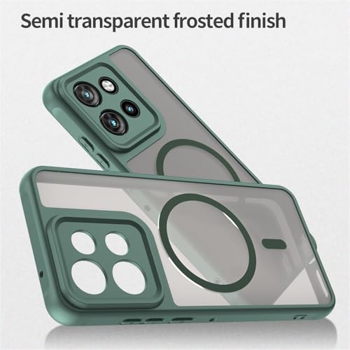 Image of Compatible with Motorola ThinkPhone 25 Case Cover,Compatible with MagSafe,Anti-Fall,Compatible with Motorola Edge 60 Neo XT2509-1 Cell Protective Phone Case Green