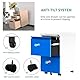 YITAHOME 2 Schubladen Rollcontainer mit Abschließbar, Mobiler Aktenschrank mit Rollen für A4, Legal, Letter, Metall Büroschrank für Home-Office, Hängeregistratur, 51 x 39 x 71cm, Weiß + Blau