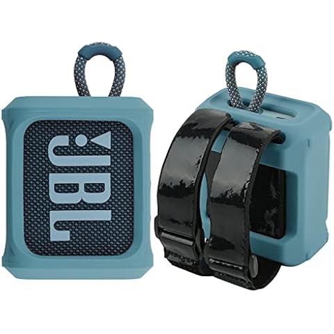 TXesign Silicone Case for JBL Go 3 Portable Speaker Travel Carrying Case Protective Sleeve Speaker Cover with Bike Speaker Mount Strap (Sky Blue) Cover