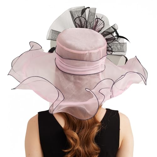 Sombrero Derby de Organza para Mujer con Ala Ancha miniatura 5