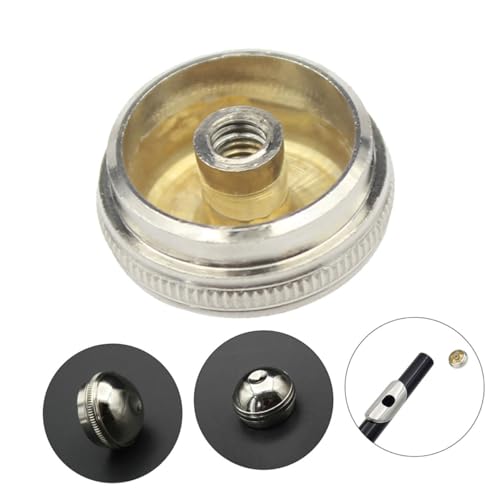 LALADEFIEE Flute Headjoint Screw Cap 2pcs Silver Flute Head Crown End Cap for Woodwind Instruments and Repair Parts