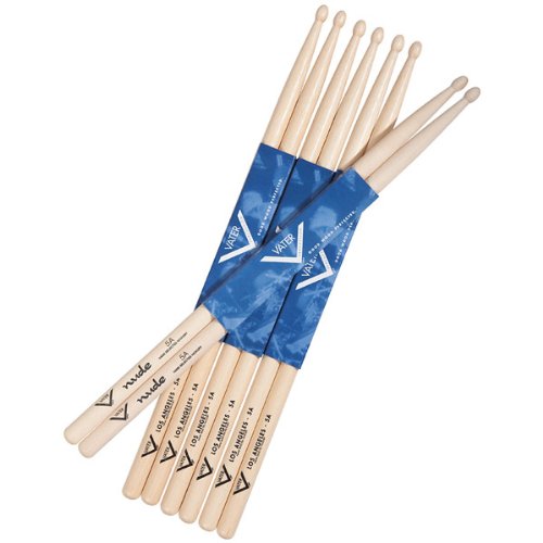 Vater Buy 3 Pairs Of Los Angeles 5A Wood Tip Drumsticks Get 1 Pair Of 5A Nude Wood Tip Free! #TOP24