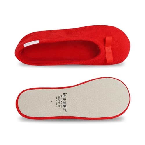 Image of isotoner Women's Diamond Microterry Ballerina Slippers