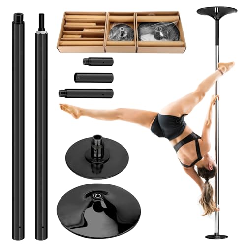 Heavy-Duty Professional Spinnings & Static Dancing Pole,45mm Portable Removable Dance Pole for Home Fitness,Stripper Pole Adjustable Height(88